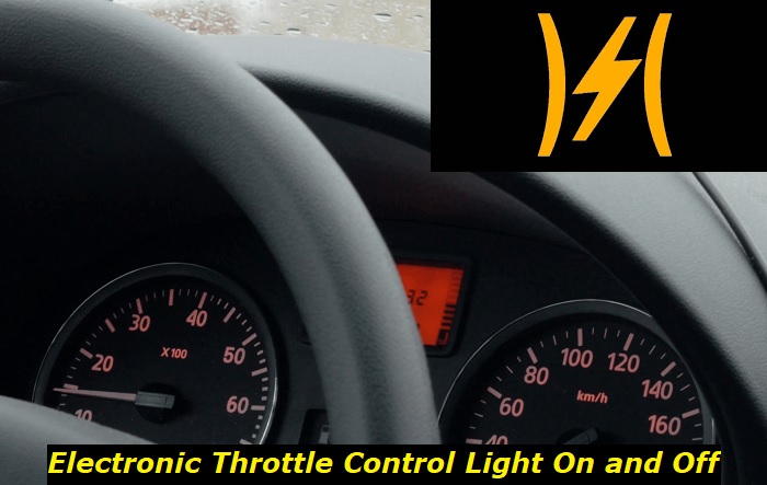 electronic throttle control light on and off